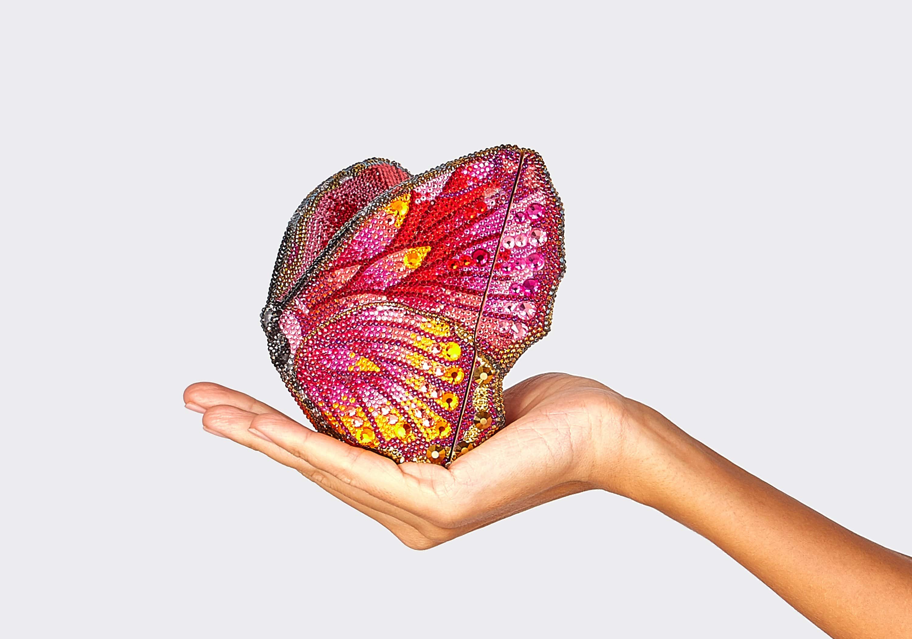 Judith Leiber Butterfly Crystal Minaudiere Bag | Judith leiber bags,  Leather evening bags, Butterfly bags
